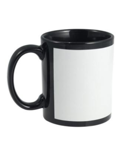 Ceramic Mugs - Coloured With White Panel Insert